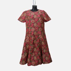Parabal Gurung size 8 Floral Jacquard A Line Dress Pink Cocktail Party